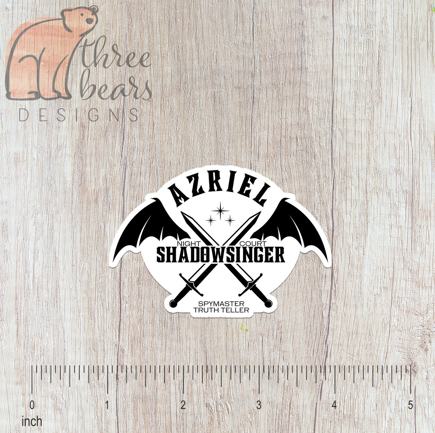 ACOTAR Shadowsinger Sticker — INDOOR USE ONLY