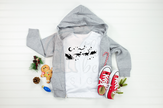 Dino Sleigh Kids Holiday Shirt
