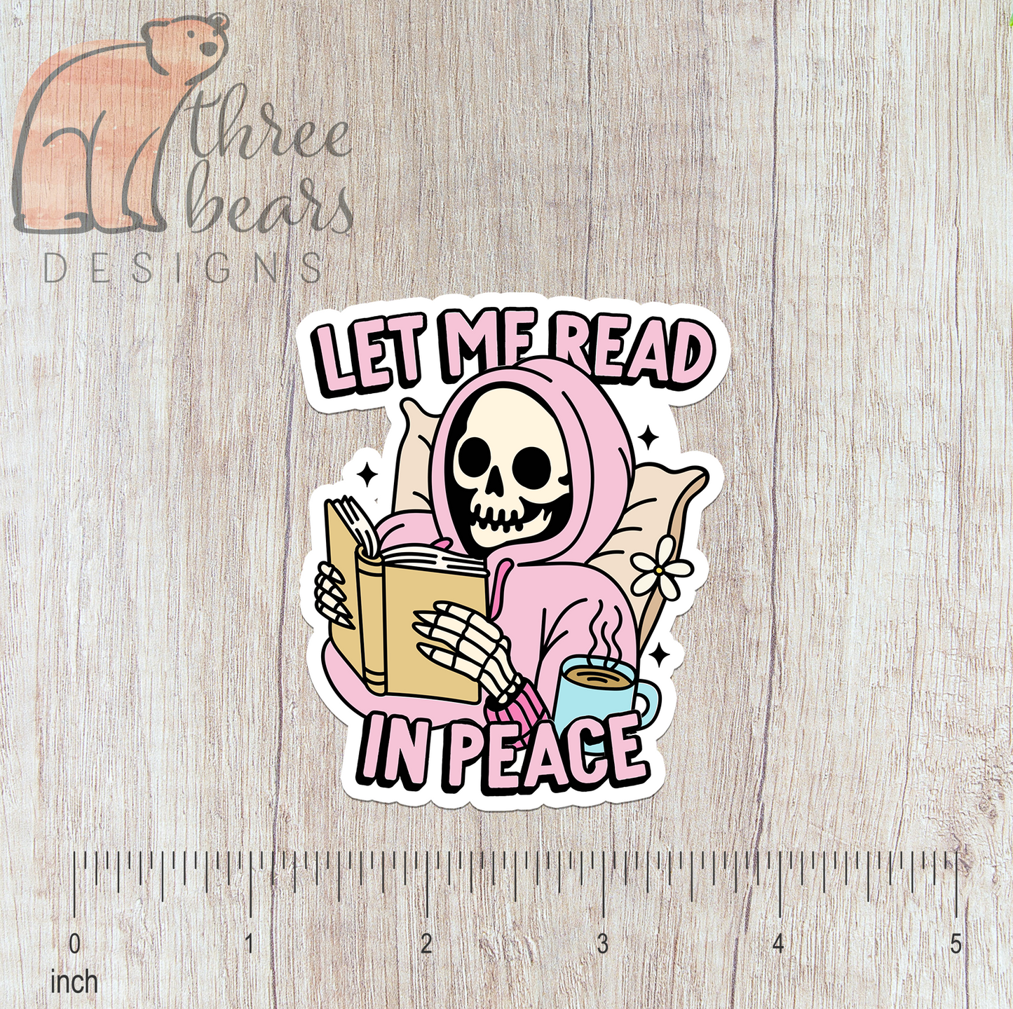 Let Me Read in Peace Sticker — INDOOR USE ONLY