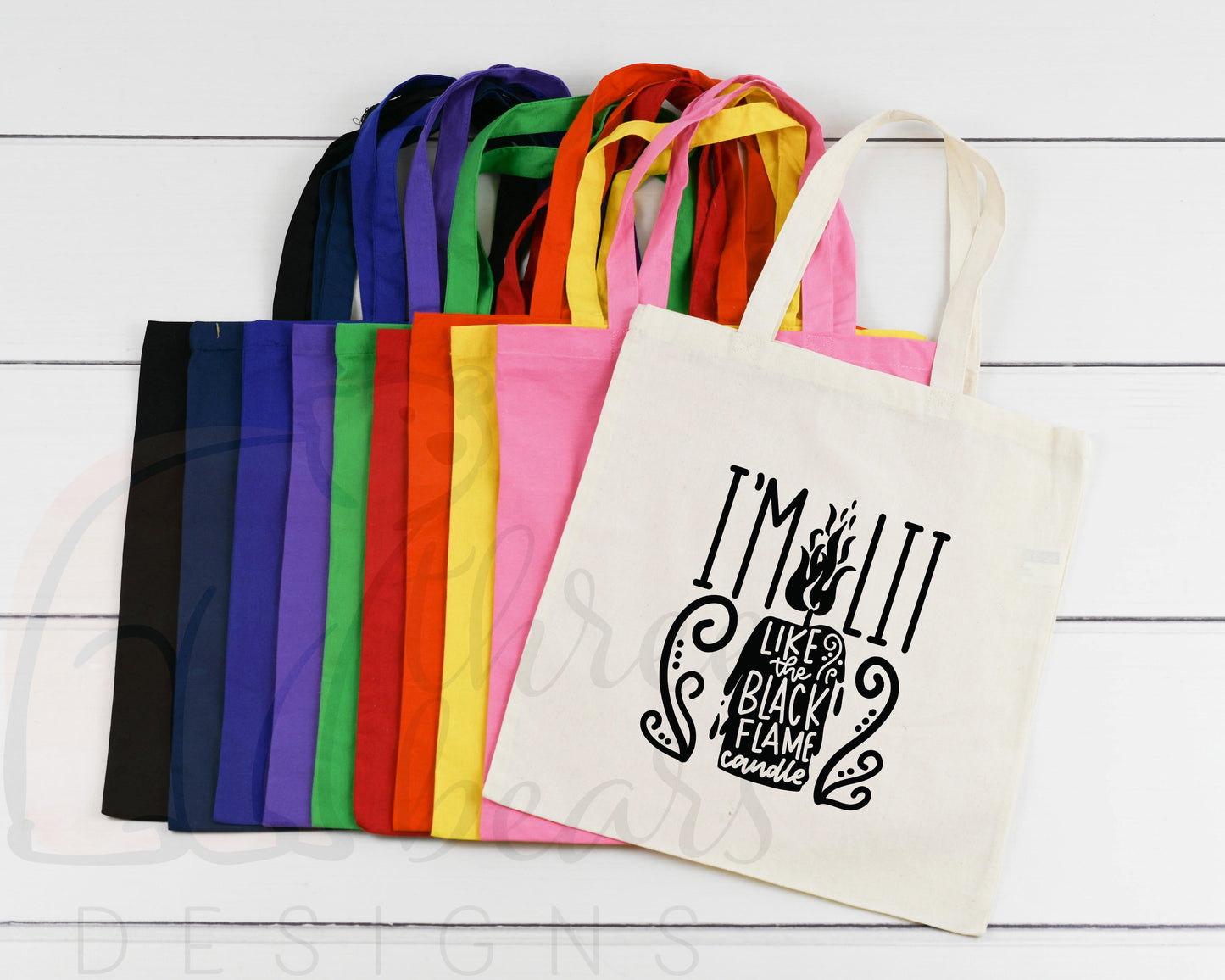 Lit Like the Black Flame Candle Tote Bag