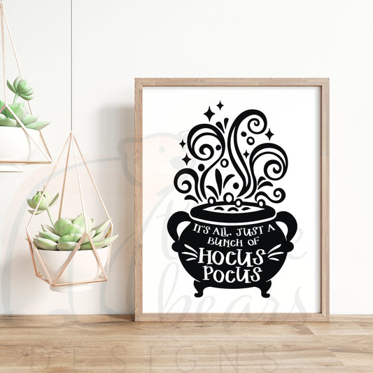 Cauldron Hocus Pocus Shelf Sign