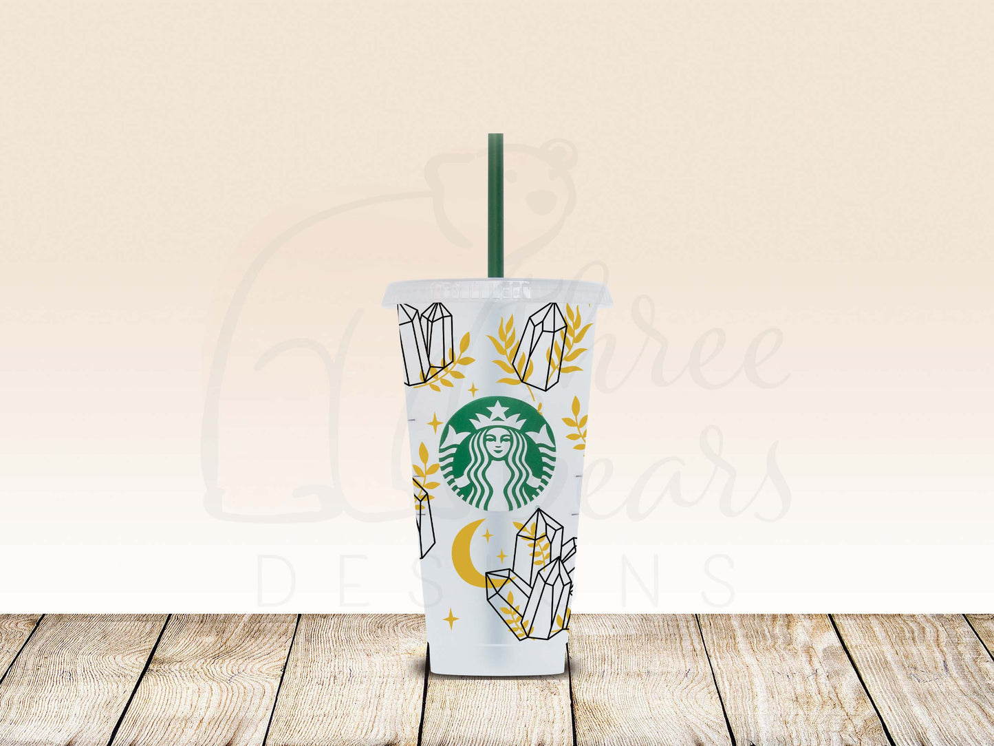 Crystals & Moons 24oz Cold Cup w/Straw