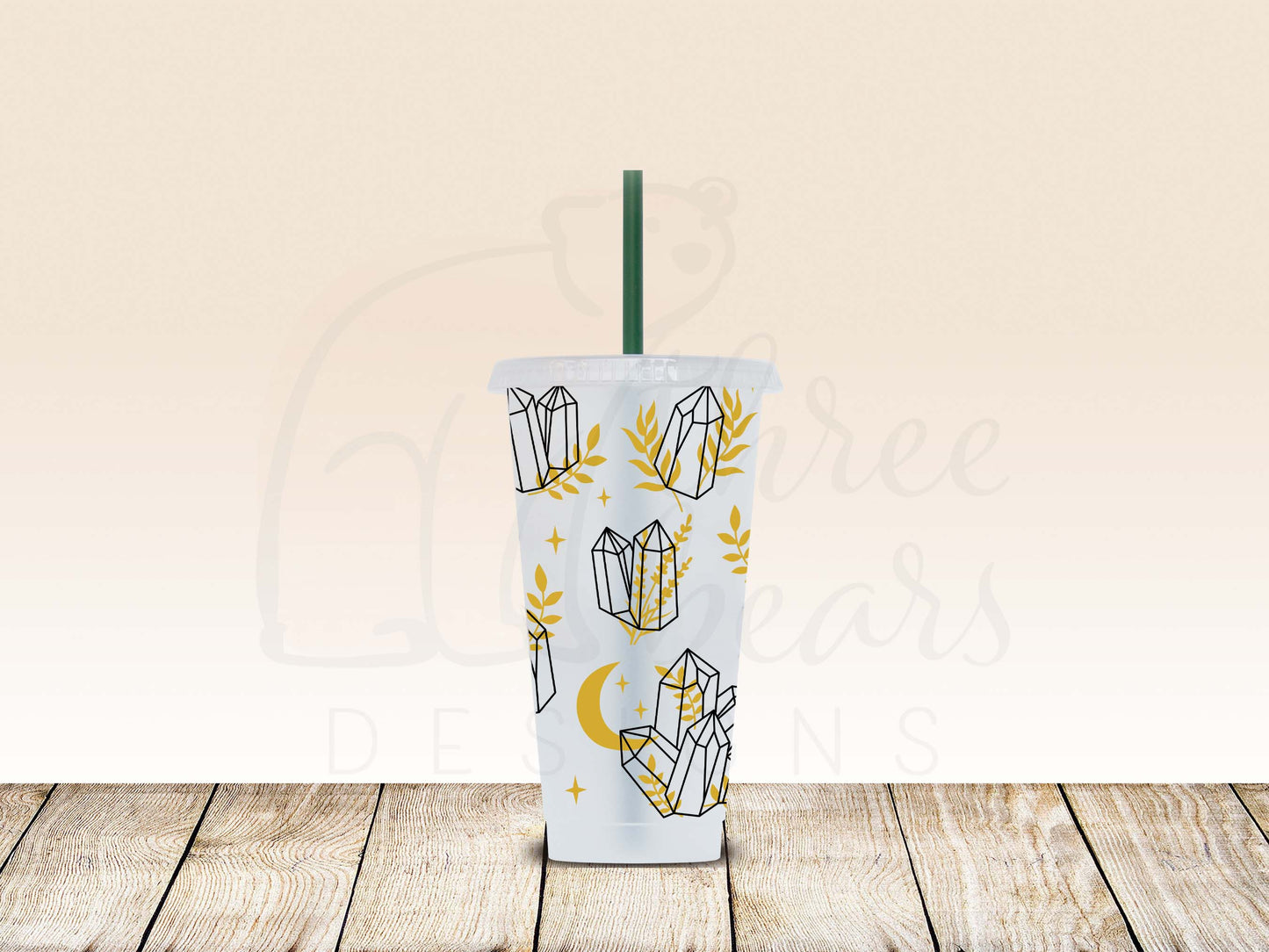Crystals & Moons 24oz Cold Cup w/Straw