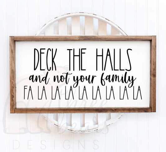 Deck the Halls Farmhouse Style Shelf Sign