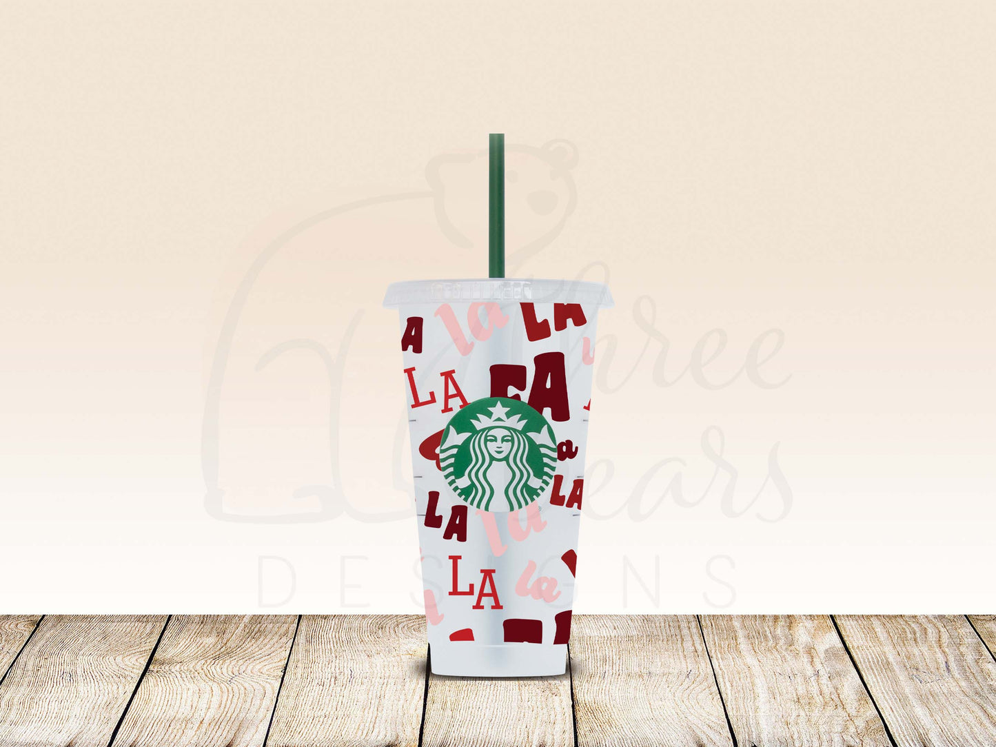 Fa La La Holiday 24oz Cold Cup w/Straw