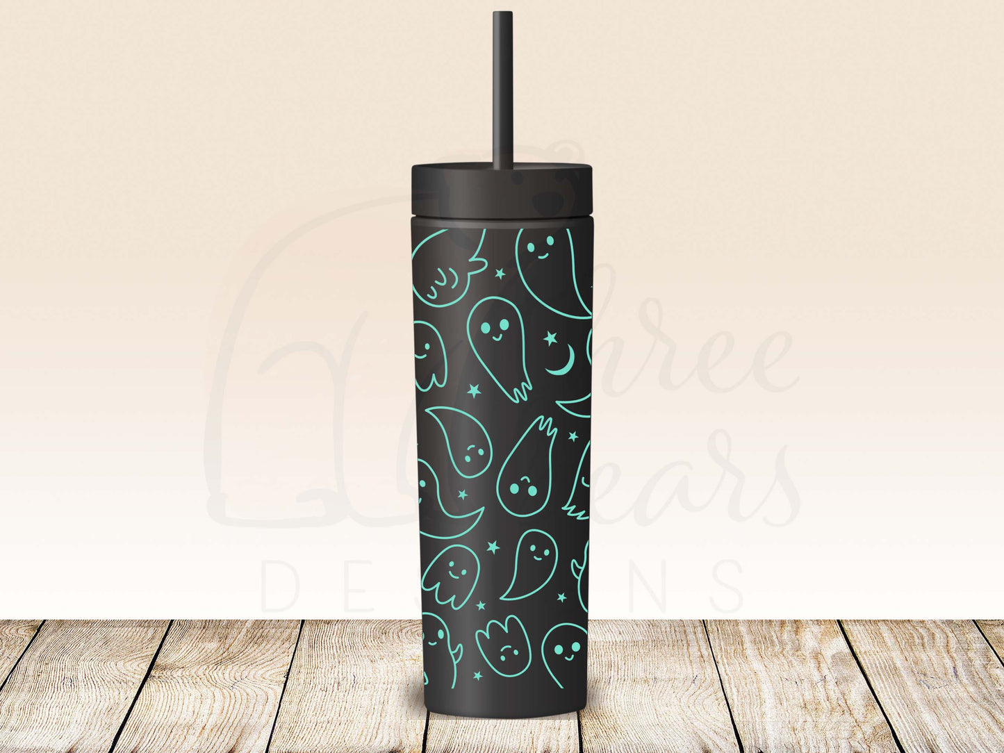 Smiling Ghosties Skinny Tumbler