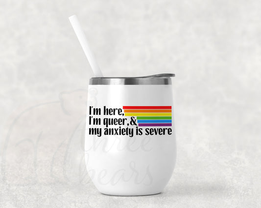 Here & Queer Wine Tumbler