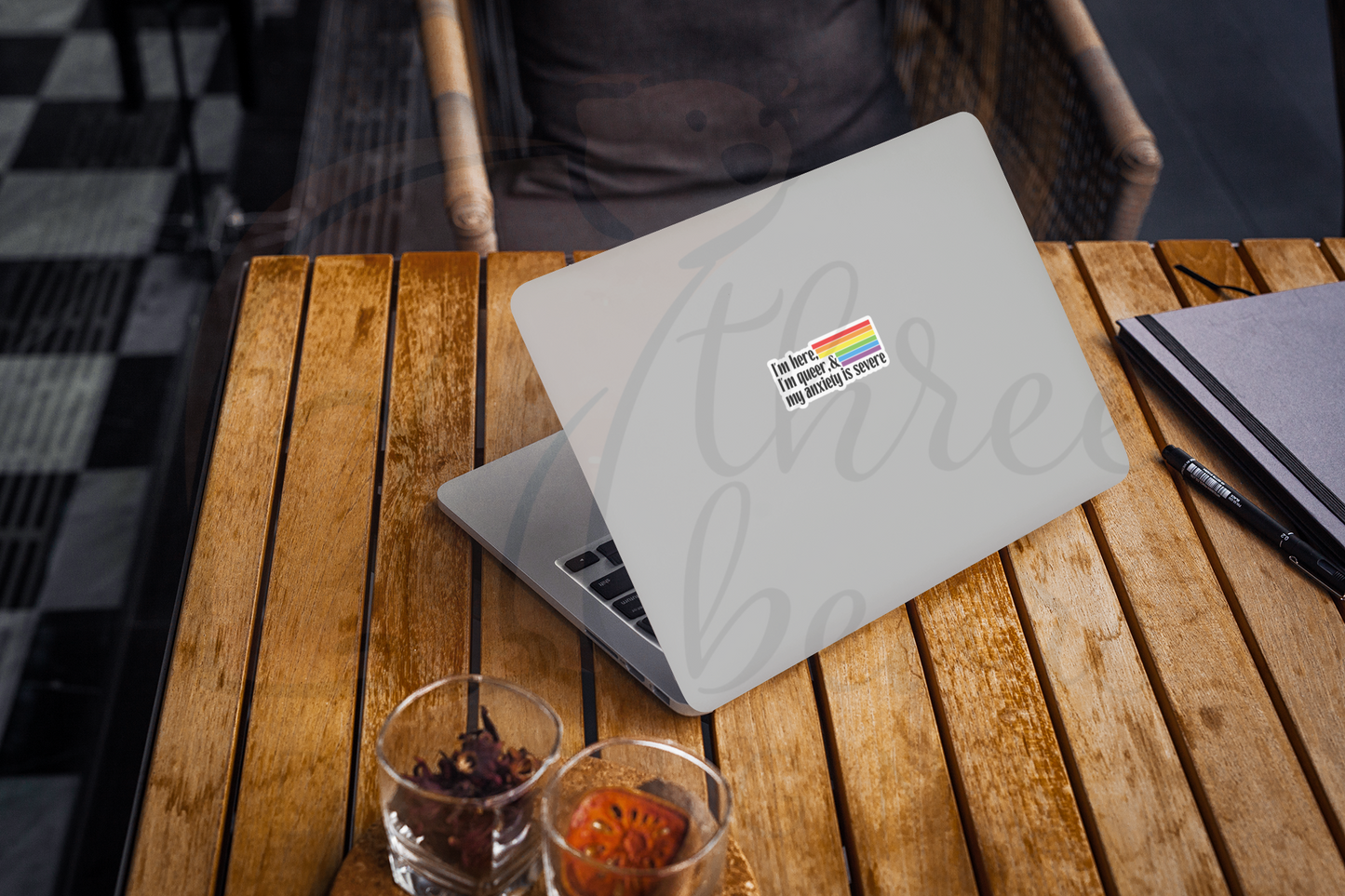 Here & Queer Sticker — INDOOR USE ONLY