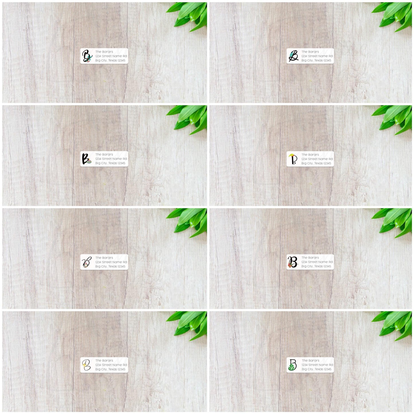 Personalized Address Return Label Stickers, Rectangular Holiday Version