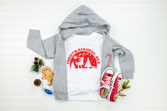 Christmasaurus Rex Kids Holiday Shirt