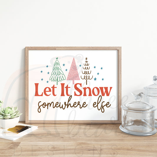Let It Snow Shelf Sign