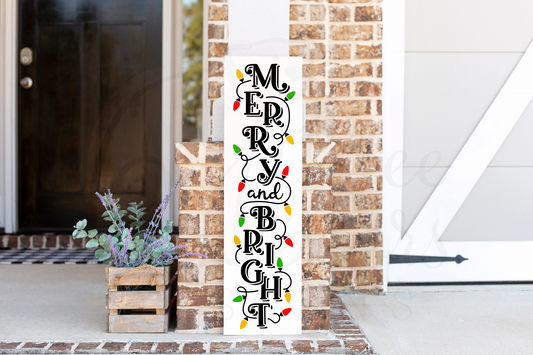 Reversible Vertical Porch Sign