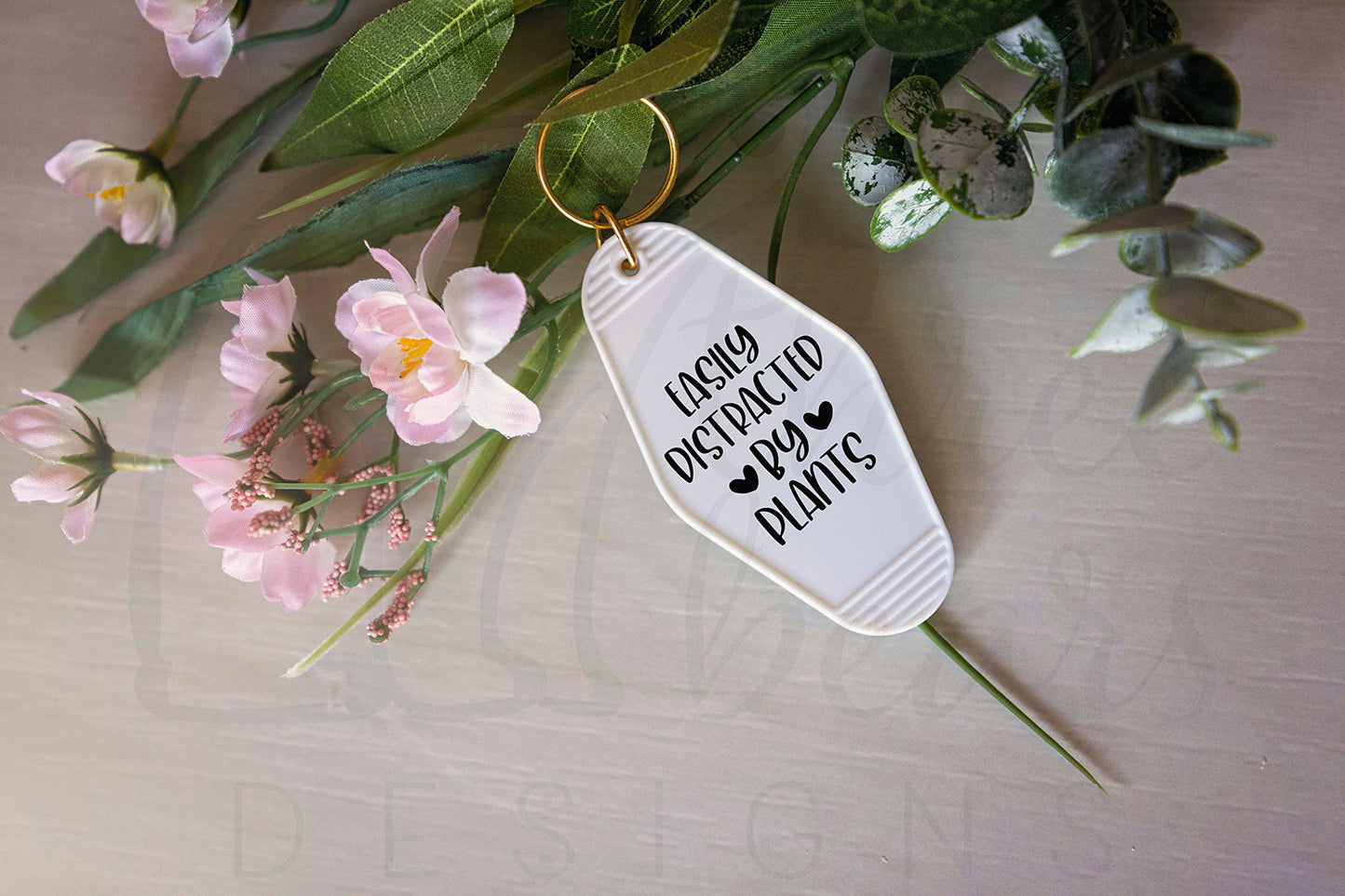 Distracted by Plants Keychain