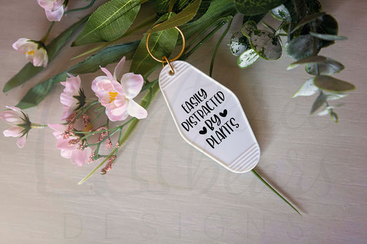 Distracted by Plants Keychain