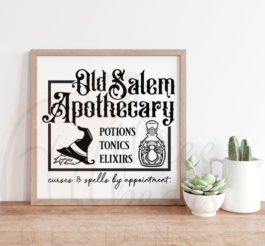 Old Salem Apothecary Shelf Sign
