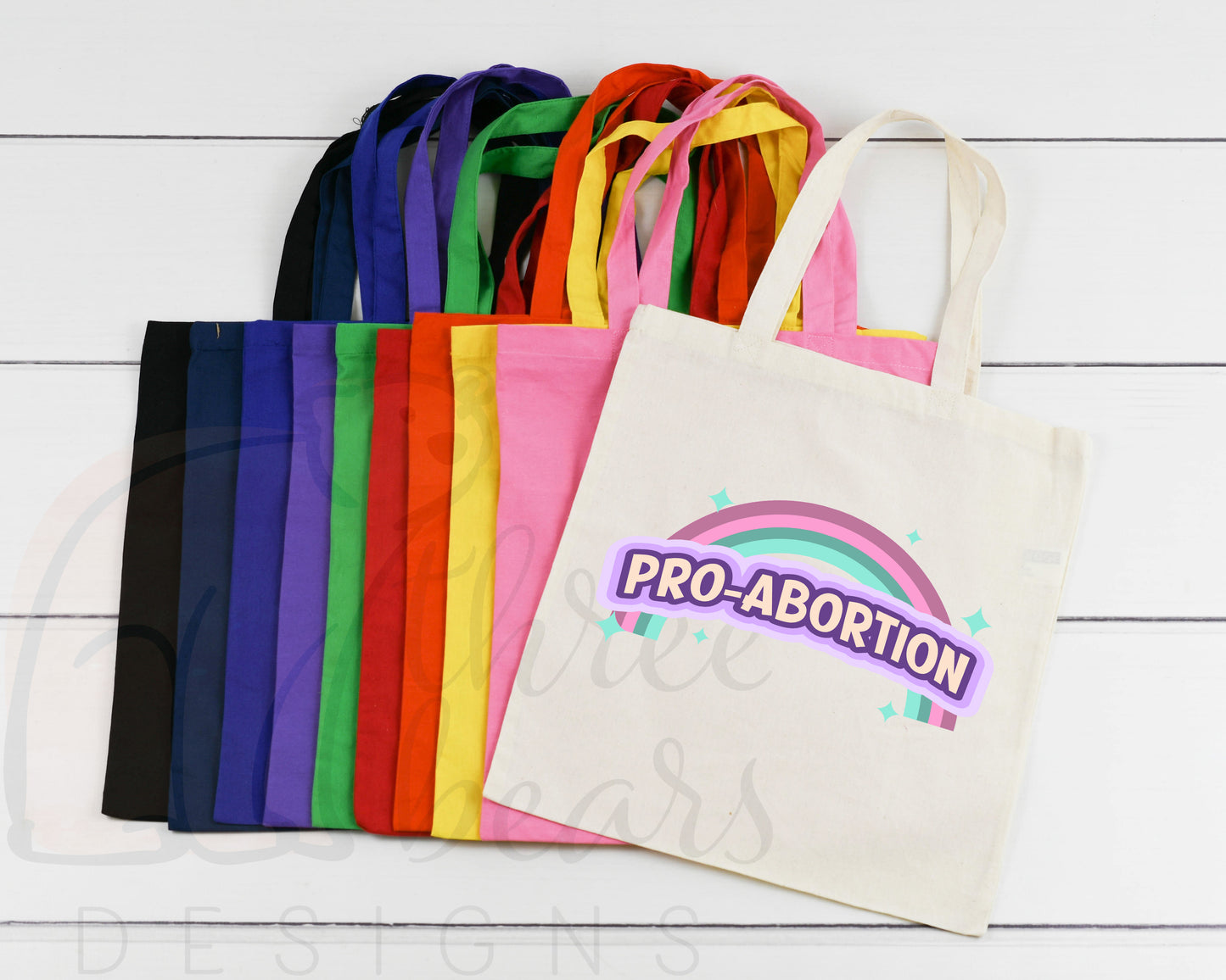 Pro-Abortion Rainbow Tote Bag