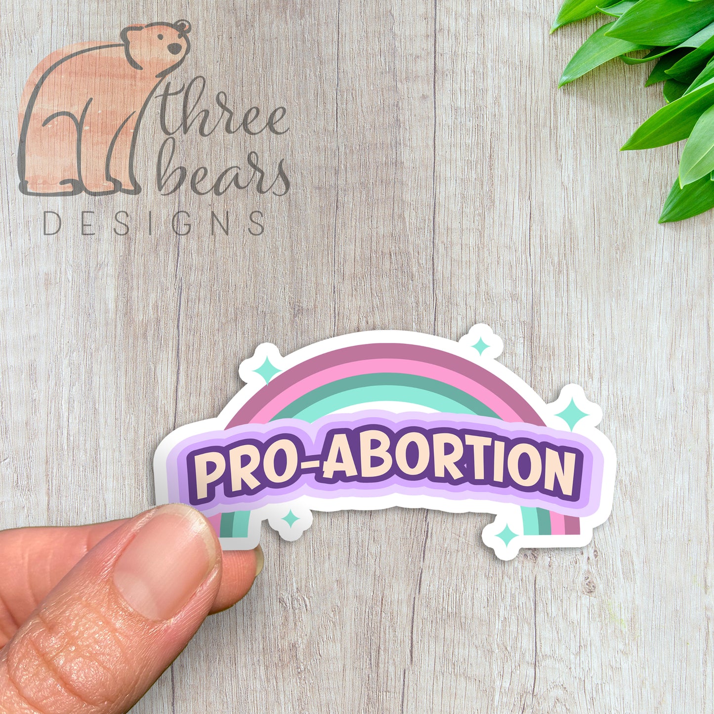 Pro-Abortion Rainbow Sticker — INDOOR USE ONLY