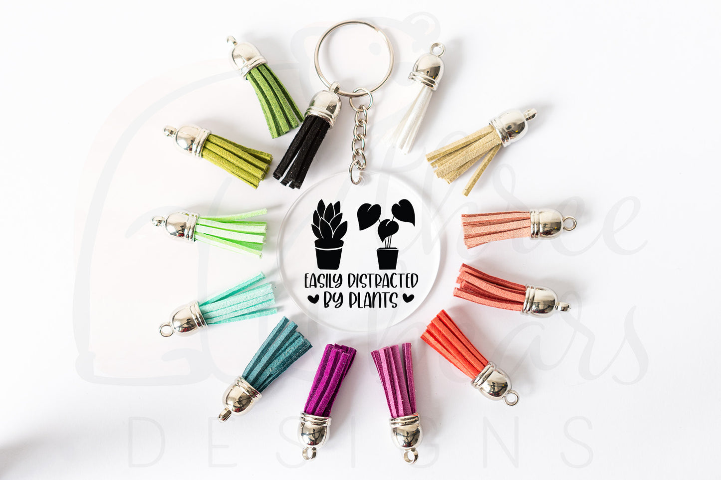 Distracted by Plants Keychain