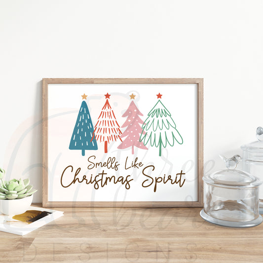Smells Like Christmas Spirit Shelf Sign
