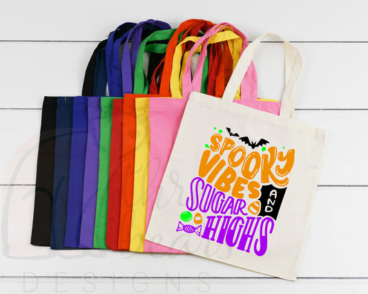 Spooky Vibes and Sugar Highs Trick or Treat Tote Bag
