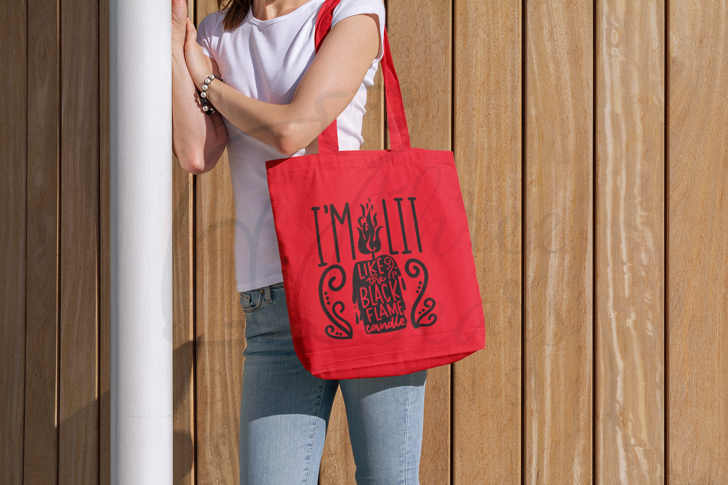 Lit Like the Black Flame Candle Tote Bag