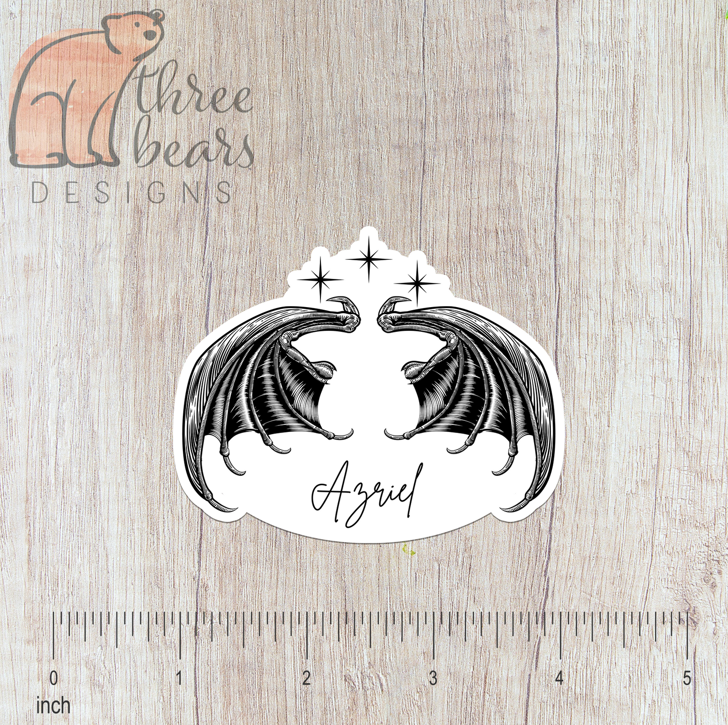 ACOTAR Azriel Wings Sticker — INDOOR USE ONLY