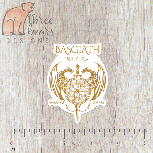 FW Basgiath War College Sticker — INDOOR USE ONLY