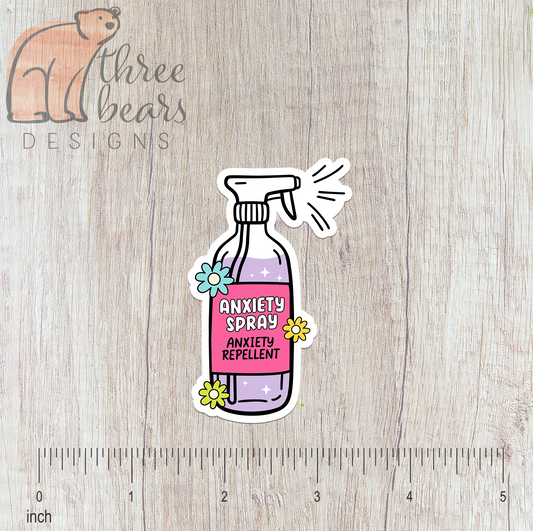 Anxiety Spray Sticker — INDOOR USE ONLY
