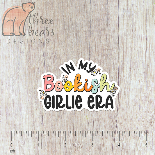 Bookish Girlie Era Sticker — INDOOR USE ONLY