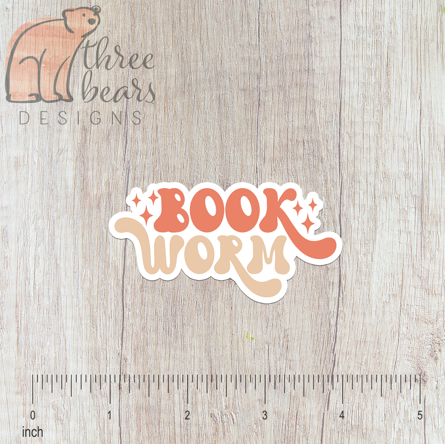 Book Worm Sticker — INDOOR USE ONLY