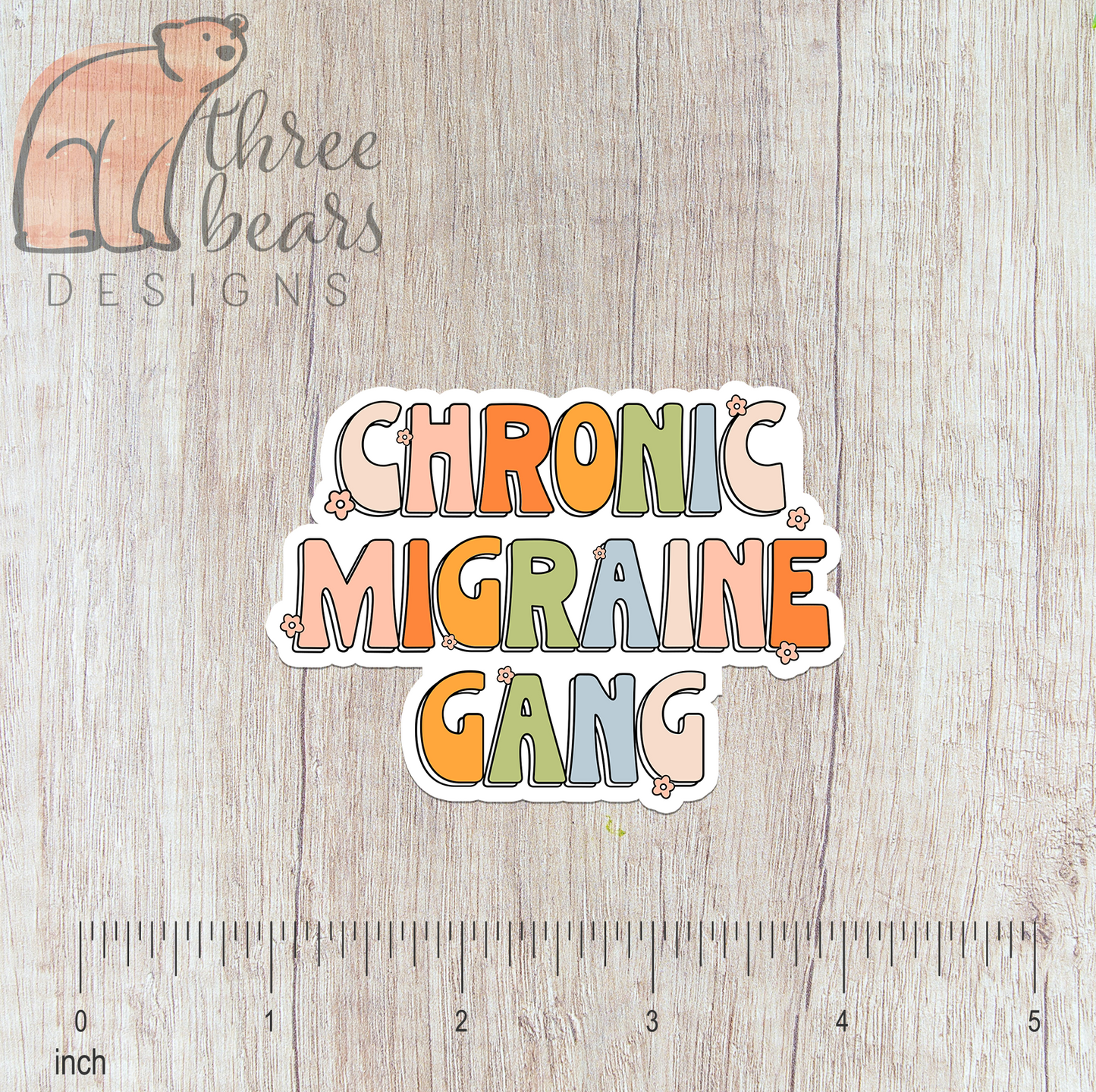 Chronic Migraine Gang Sticker — INDOOR USE ONLY