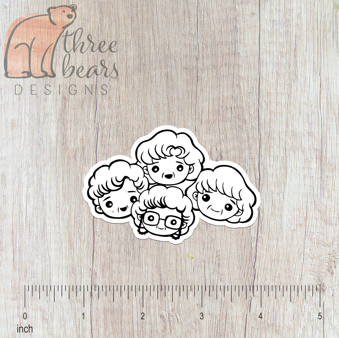 Golden Girls Silhouettes Sticker — INDOOR USE ONLY