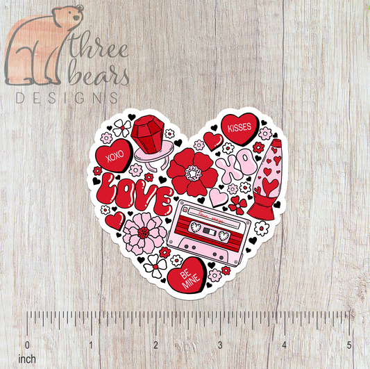 Love Icons Valentine Sticker — INDOOR USE ONLY