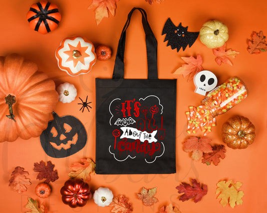 All About the Candy Trick or Treat Tote Bag