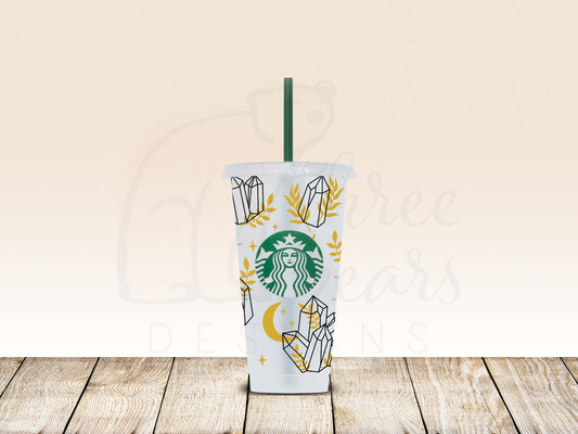 Crystals & Moons 24oz Cold Cup w/Straw