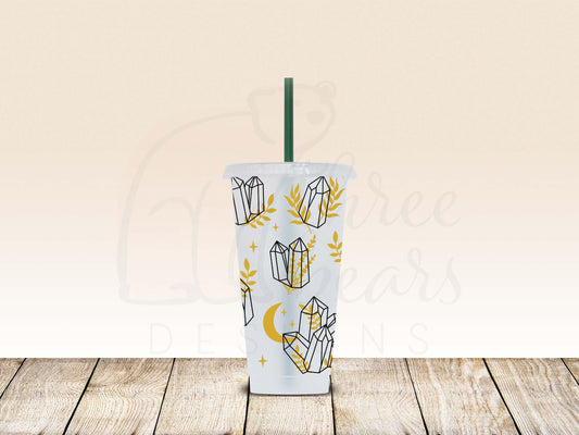 Crystals & Moons 24oz Cold Cup w/Straw