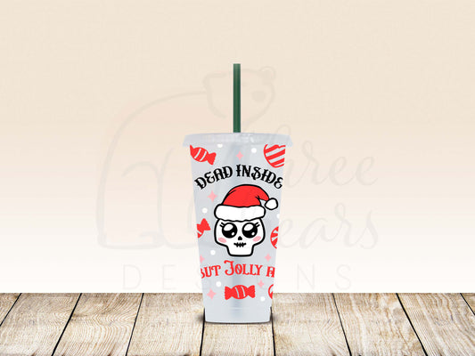 Dead But Jolly 24oz Cold Cup w/Straw