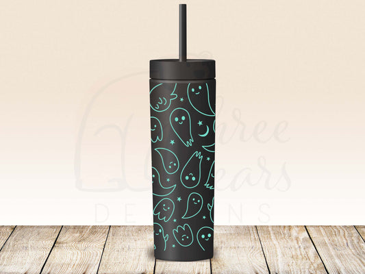 Smiling Ghosties Skinny Tumbler