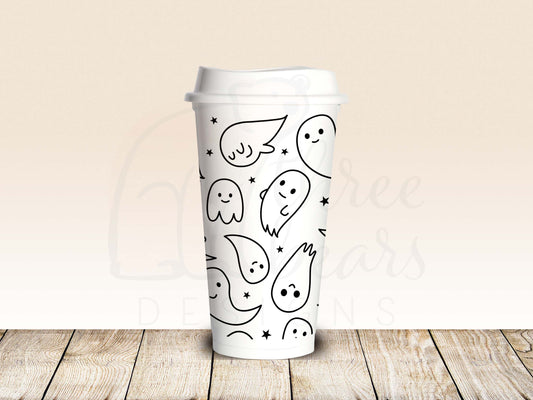 Smiling Ghosties 16oz Hot Cup