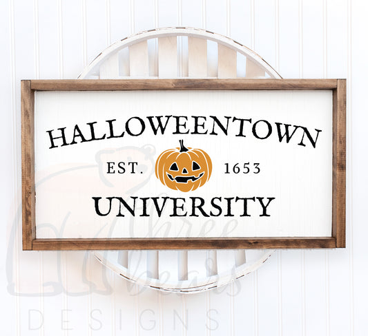 Halloweentown University Shelf Sign