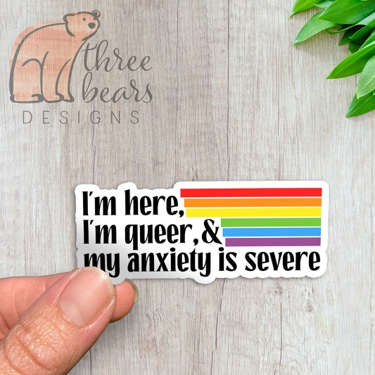 Here & Queer Sticker — INDOOR USE ONLY