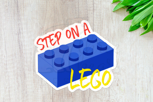 Step on a LEGO Sticker — INDOOR USE ONLY