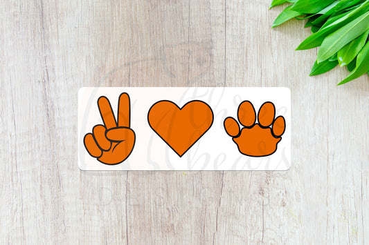 Peace Love Hippos Sticker — INDOOR USE ONLY