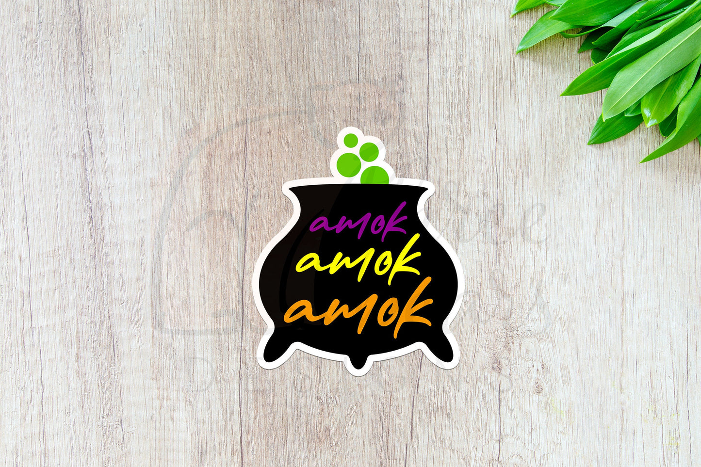 Amok Amok Amok Hocus Pocus Sticker — INDOOR USE ONLY