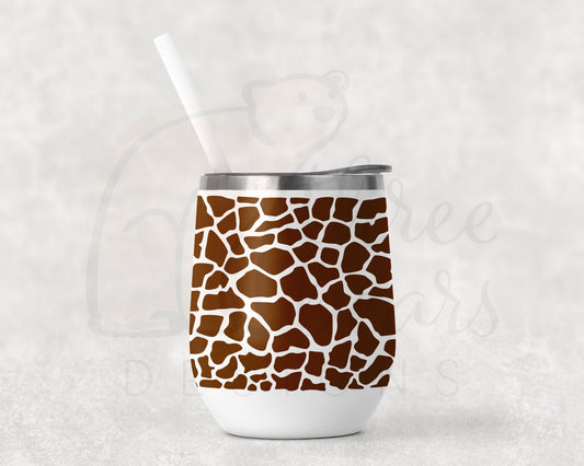 Giraffe Print Wine Tumbler