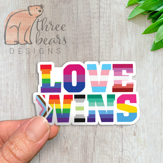 Love Wins Sticker — INDOOR USE ONLY