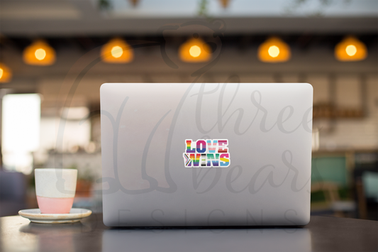 Love Wins Sticker — INDOOR USE ONLY