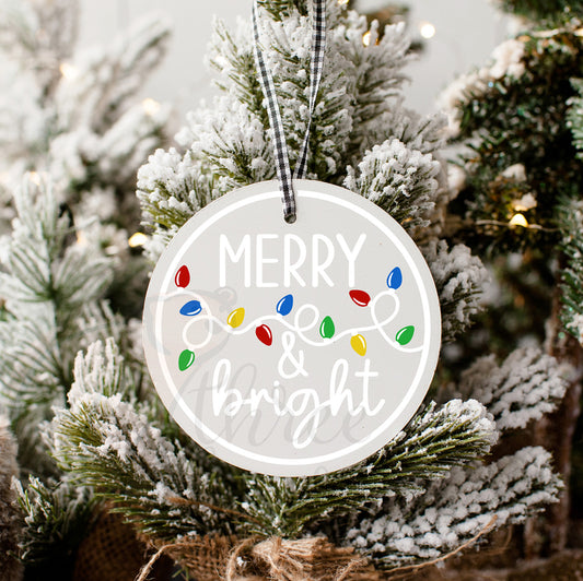 Merry & Bright Christmas Ornament