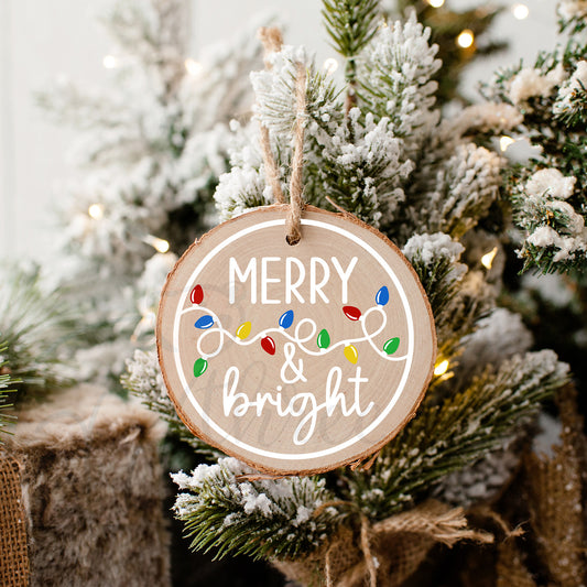 Merry & Bright Christmas Ornament