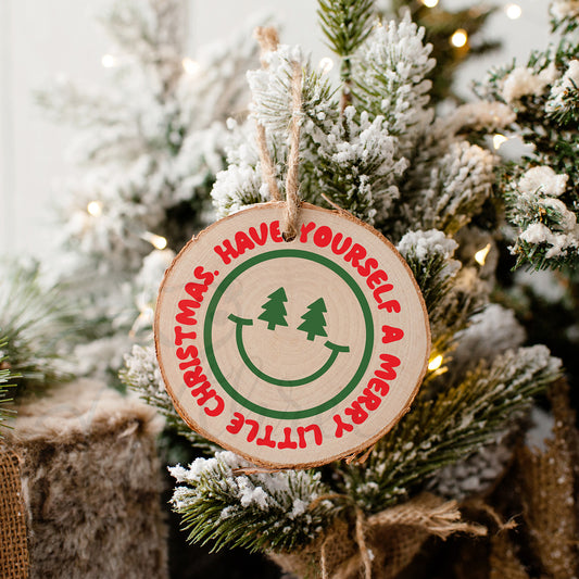 Smiley Merry Little Christmas Ornament